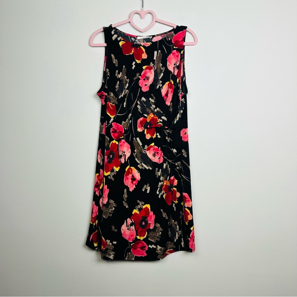 Beacon Apparel Floral Sleeveless Mini Dress Size Large
